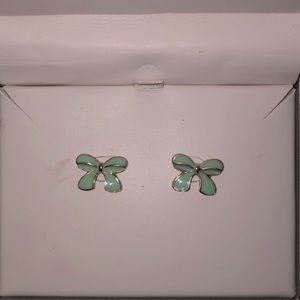 Turquoise Bow Earrings